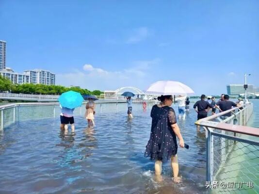 厦门沿海出现天文大潮